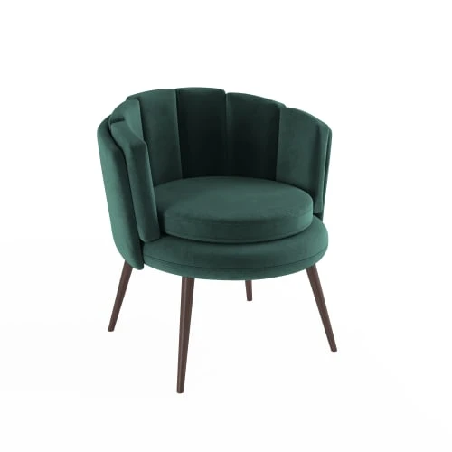 Fauteuil en velours vert forêt Potiron Paris Fauteuils Fauteuil En Velours Vert Forêt -Magasin De Chaises fauteuil en velours vert foret 4