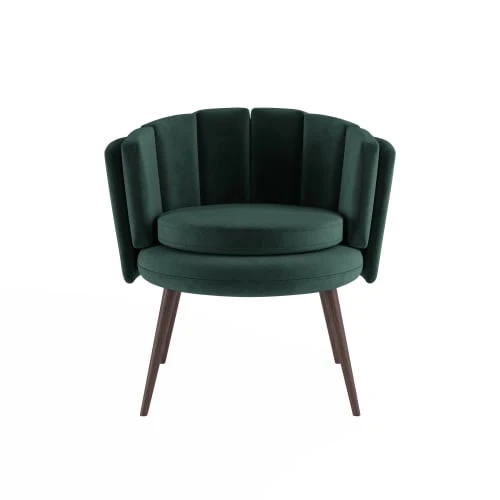 Fauteuil en velours vert forêt Potiron Paris Fauteuils Fauteuil En Velours Vert Forêt -Magasin De Chaises fauteuil en velours vert foret