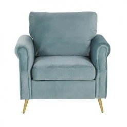 Beliani Fauteuils Fauteuil En Velours Vert Menthe -Magasin De Chaises fauteuil en velours vert menthe 2