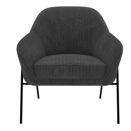 Fauteuil gris foncé en velours cotelé Rendez Vous Déco Fauteuils Fauteuil Gris Foncé En Velours Cotelé -Magasin De Chaises fauteuil gris fonce en velours cotele 3