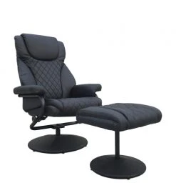 MOYCOR Fauteuils Fauteuil Inclinable Avec Repose Pieds En Fer Noir