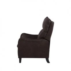 Beliani Fauteuils Fauteuil Inclinable En Tissu Marron -Magasin De Chaises fauteuil inclinable en tissu marron 3