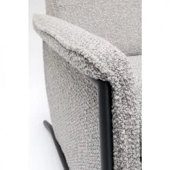Kare Design Fauteuils Fauteuil Inclinable Gris Et Acier Noir -Magasin De Chaises fauteuil inclinable gris et acier noir 2