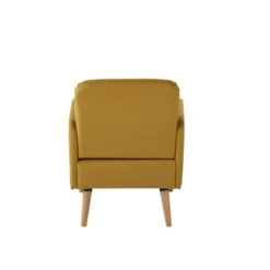 Maisons Du Monde Fauteuils Fauteuil Jaune Et Hêtre -Magasin De Chaises fauteuil jaune et hetre 1000 5 20 209530 3