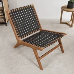 Baita Fauteuils Fauteuil Lounge En Bimatière 1 Place Noir -Magasin De Chaises fauteuil lounge en bimatiere 1 place noir 3