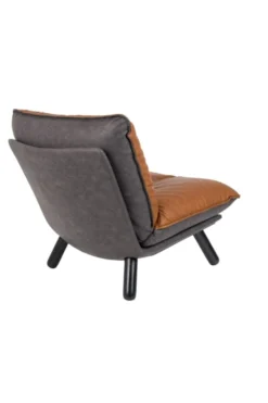 Zuiver Fauteuils Fauteuil Lounge En Cuir Marron