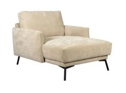 Dutchbone Fauteuils Fauteuil Lounge En Tissu Beige