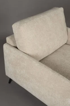 Dutchbone Fauteuils Fauteuil Lounge En Tissu Beige -Magasin De Chaises fauteuil lounge en tissu beige 3
