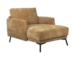 Dutchbone Fauteuils Fauteuil Lounge En Tissu Camel