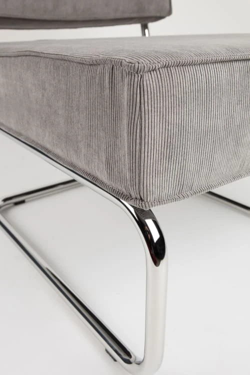 Fauteuil lounge en tissu cotelé gris froid Zuiver Fauteuils Fauteuil Lounge En Tissu Cotelé Gris Froid -Magasin De Chaises fauteuil lounge en tissu cotele gris froid 5