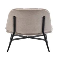 Drawer Fauteuils Fauteuil Lounge En Tissu Et Métal Beige -Magasin De Chaises fauteuil lounge en tissu et metal beige 3