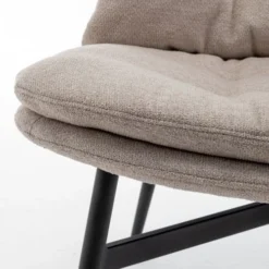 Drawer Fauteuils Fauteuil Lounge En Tissu Et Métal Beige -Magasin De Chaises fauteuil lounge en tissu et metal beige 4