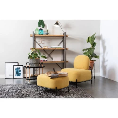 Fauteuil lounge en tissu jaune Drawer Fauteuils Fauteuil Lounge En Tissu Jaune -Magasin De Chaises fauteuil lounge en tissu jaune 2