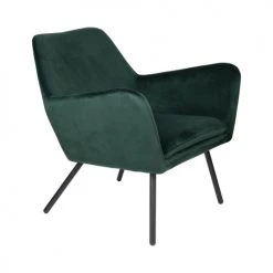 Drawer Fauteuils Fauteuil Lounge En Velours Vert ForĂȘt