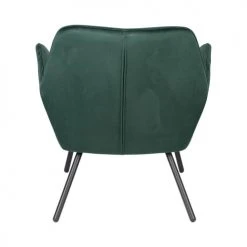 Drawer Fauteuils Fauteuil Lounge En Velours Vert Forêt -Magasin De Chaises fauteuil lounge en velours vert foret 5