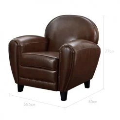 Rendez Vous Déco Fauteuils Fauteuil Marron En Croute De Cuir Enduite 2 Rendez Vous Déco Fauteuils Fauteuil Marron En Croute De Cuir Enduite -Magasin De Chaises fauteuil marron en croute de cuir enduite 2