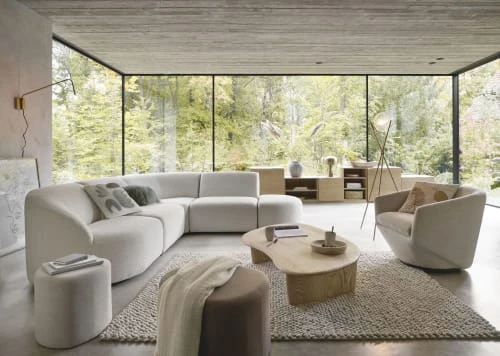 Fauteuil pivotant blanc chiné et pin Maisons Du Monde Fauteuils Fauteuil Pivotant Blanc Chiné Et Pin -Magasin De Chaises fauteuil pivotant blanc chine et pin 1000 4 17 209937 5