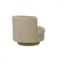 Now’s Home Fauteuils Fauteuil Pivotant En Lin Beige -Magasin De Chaises fauteuil pivotant en lin beige 4