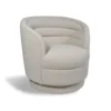 Now’s Home Fauteuils Fauteuil Pivotant Tissu En Bouclette Beige