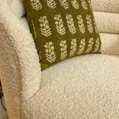 Now’s Home Fauteuils Fauteuil Pivotant Tissu En Bouclette Beige -Magasin De Chaises fauteuil pivotant tissu en bouclette beige 2