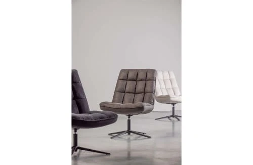 Fauteuil pivotante aspect cuir PU noir Woood Fauteuils Fauteuil Pivotante Aspect Cuir PU Noir -Magasin De Chaises fauteuil pivotante aspect cuir pu noir 1