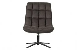 Woood Fauteuils Fauteuil Pivotante Aspect Cuir PU Noir