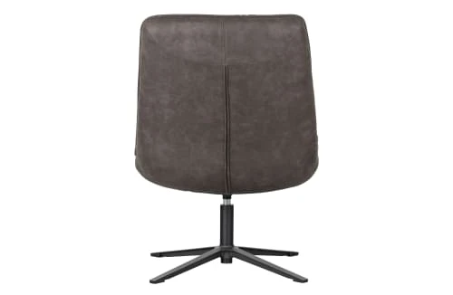 Fauteuil pivotante aspect cuir PU noir Woood Fauteuils Fauteuil Pivotante Aspect Cuir PU Noir -Magasin De Chaises fauteuil pivotante aspect cuir pu noir 4