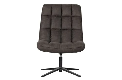 Fauteuil pivotante aspect cuir PU noir Woood Fauteuils Fauteuil Pivotante Aspect Cuir PU Noir -Magasin De Chaises fauteuil pivotante aspect cuir pu noir