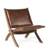 MOYCOR Fauteuils Fauteuil Pliant En Cuir Marron
