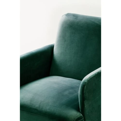 Fauteuil rétro velours vert forêt Drawer Fauteuils Fauteuil Rétro Velours Vert Forêt -Magasin De Chaises fauteuil retro velours vert foret 4