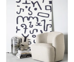 Meubles & Design Fauteuils Fauteuil Rond Avec Accoudoirs En Tissu Beige -Magasin De Chaises fauteuil rond avec accoudoirs en tissu beige 2