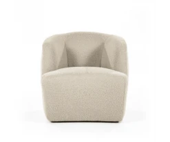 Meubles & Design Fauteuils Fauteuil Rond Avec Accoudoirs En Tissu Beige -Magasin De Chaises fauteuil rond avec accoudoirs en tissu beige 3