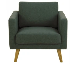 Meubles & Design Fauteuils Fauteuil Scandinave En Tissu Pieds Bois