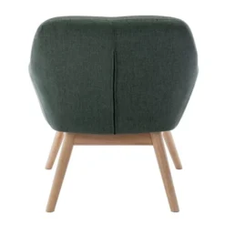 Moloo Fauteuils Fauteuil Scandinave Tissu Vert Forêt Pieds Bois -Magasin De Chaises fauteuil scandinave tissu vert foret pieds bois 2
