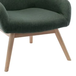 Moloo Fauteuils Fauteuil Scandinave Tissu Vert Forêt Pieds Bois -Magasin De Chaises fauteuil scandinave tissu vert foret pieds bois 5