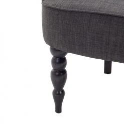 Beliani Fauteuils Fauteuil Tapissé En Tissu Gris Foncé -Magasin De Chaises fauteuil tapisse en tissu gris fonce 5