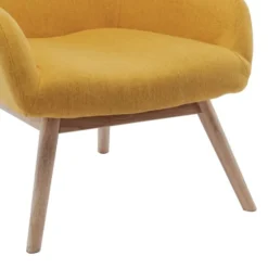 Moloo Fauteuils Fauteuil Tissu Curry Pieds Bois -Magasin De Chaises fauteuil tissu curry pieds bois 5