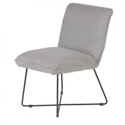 Zago Fauteuils Fauteuil Tissu Et Métal Gris Clair Design -Magasin De Chaises fauteuil tissu et metal gris clair design 3