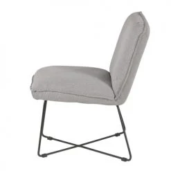 Zago Fauteuils Fauteuil Tissu Et Métal Gris Clair Design -Magasin De Chaises fauteuil tissu et metal gris clair design 4