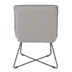 Zago Fauteuils Fauteuil Tissu Et Métal Gris Clair Design -Magasin De Chaises fauteuil tissu et metal gris clair design 5