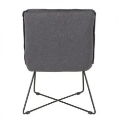 Zago Fauteuils Fauteuil Tissu Et Métal Gris Foncé Design -Magasin De Chaises fauteuil tissu et metal gris fonce design 5