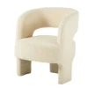 Maisons Du Monde Fauteuils Fauteuil Tripode à Bouclettes Blanches