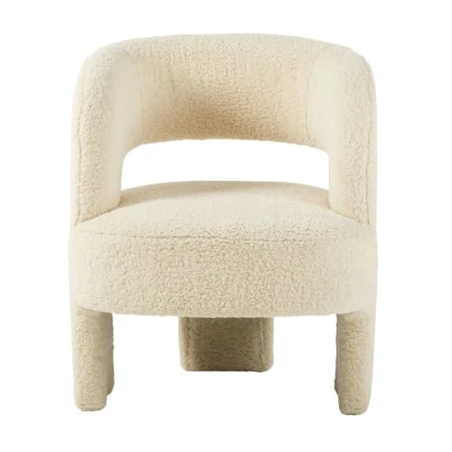 Fauteuil tripode à bouclettes blanches Maisons Du Monde Fauteuils Fauteuil Tripode à Bouclettes Blanches -Magasin De Chaises fauteuil tripode a bouclettes blanches 1000 16 29 209949 2