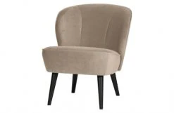 Woood Fauteuils Fauteuil Velours Beige -Magasin De Chaises fauteuil velours beige 2