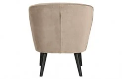 Woood Fauteuils Fauteuil Velours Beige -Magasin De Chaises fauteuil velours beige 4