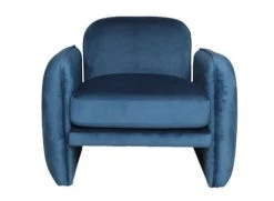 Artecosy Fauteuils Fauteuil Velours Bleu