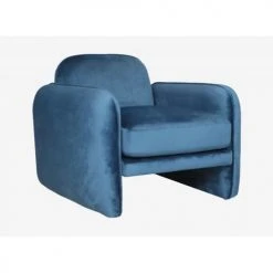 Artecosy Fauteuils Fauteuil Velours Bleu -Magasin De Chaises fauteuil velours bleu 3