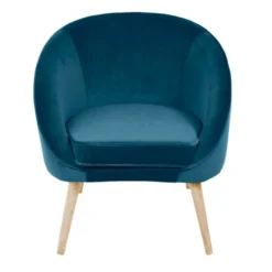 Zago Fauteuils Fauteuil Velours Bleu Foncé