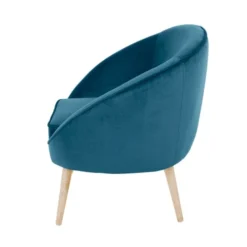 Zago Fauteuils Fauteuil Velours Bleu Foncé -Magasin De Chaises fauteuil velours bleu fonce 4