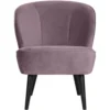 Woood Fauteuils Fauteuil Velours Lila